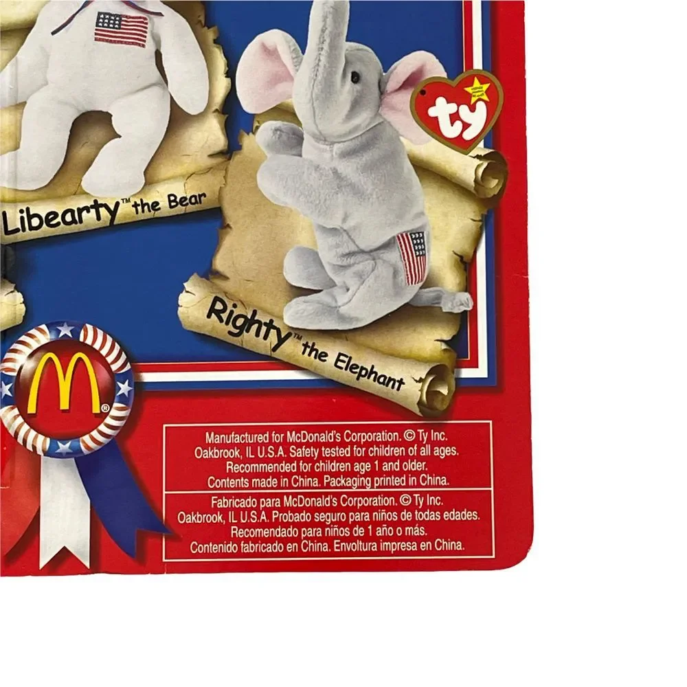 Libearty The Bear TY‎ Beanie Baby With Box & Tag Sealed